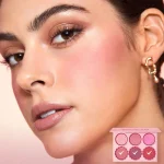 تست روی صورت پالت رژگونه فلورا شیگلم | Blushing Bouguet