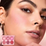 تست روی صورت پالت رژگونه فلورا شیگلم | Blushing Bouguet