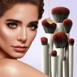 تست روی صورت ست براش 18 تیکه ایگشو مدل MUA Pro