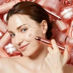 تست روی پوست سرم درخشان کننده مدی کیوب