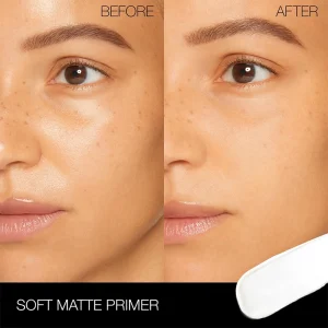 قبل و بعد پرایمر مات کننده نارس | Soft Matte
