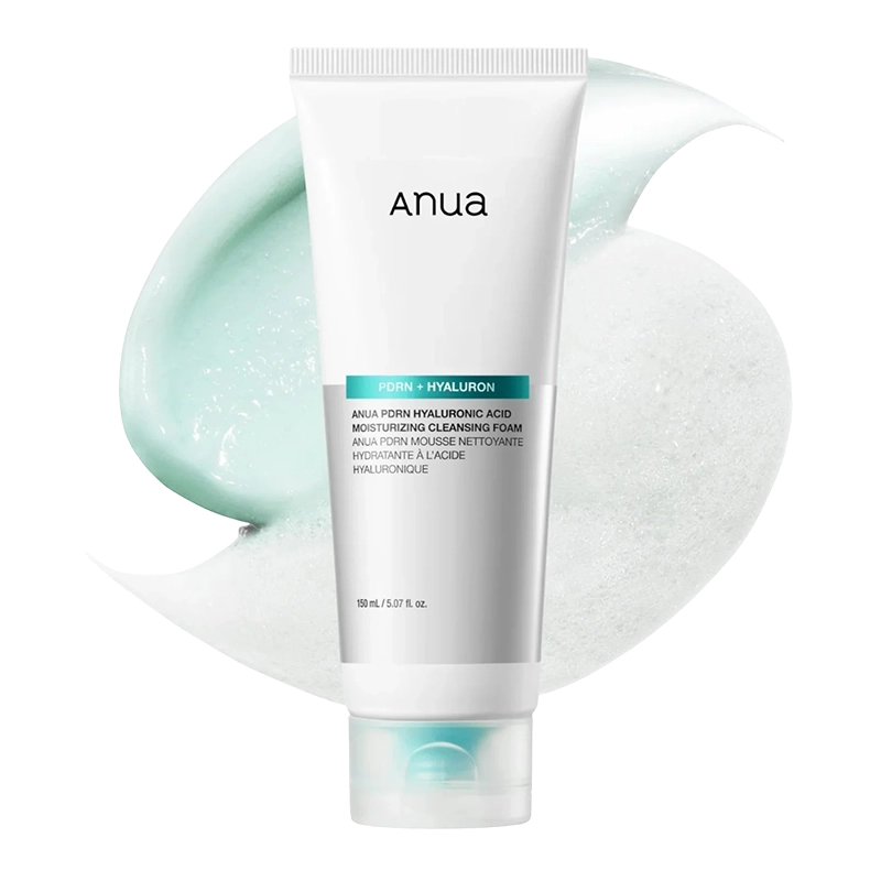 Anua PDRN Hyaluronic Acid Moisturizing Cleansing Foam 150ml خرید فوم شستشو آبرسان آنوا