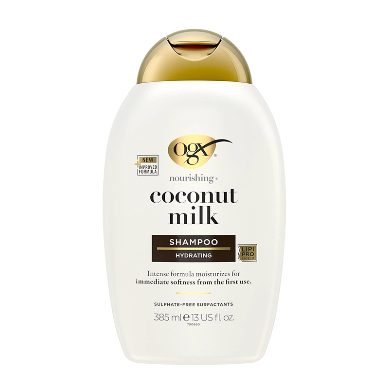 OGX Nourishing + Coconut Milk Shampoo خرید شامپو شیر نارگیل آبرسان او جی ایکس Coconut Milk